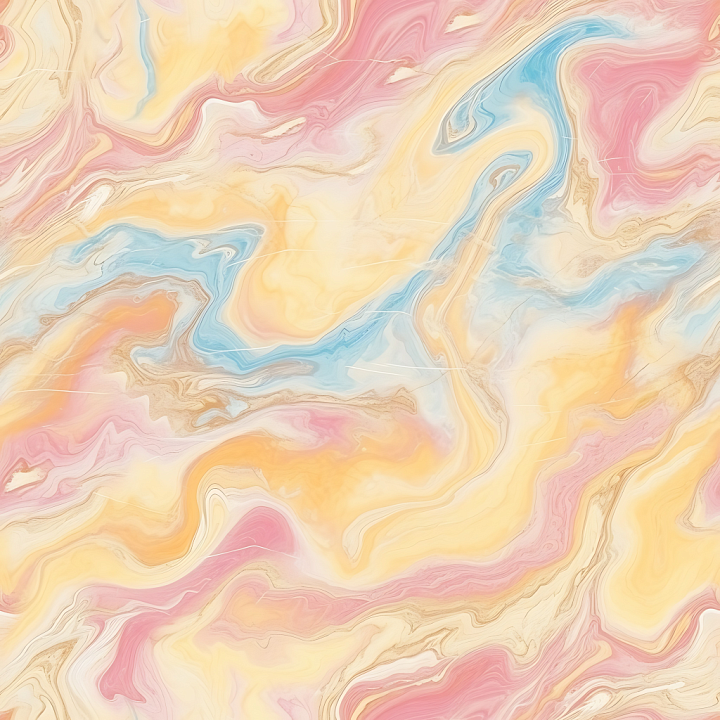 Pastel Cream Marble with Vivid Multicolor Veins seamless PBR texture preview