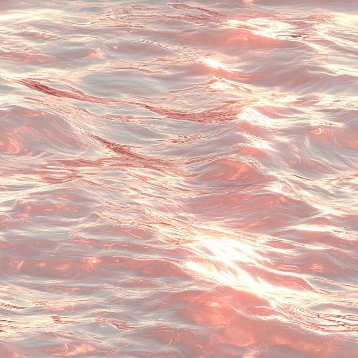 Water of Pink Sunset Ocean Surface with Subtle Waves seamless PBR texture preview
