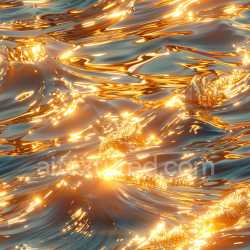 seamless Seamless 3D PBR Texture Featuring Glossy Fluid Gold-Orange Waves texture 8k free download PBR