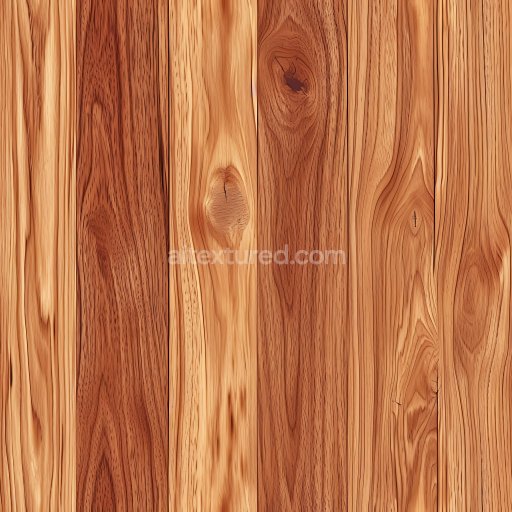 Seamless 3D Pine Wood Planks PBR Texture with Natural Grain & Knots