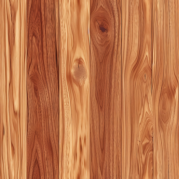 Pine Wood Planks with Natural Grain & Knots seamless PBR texture preview