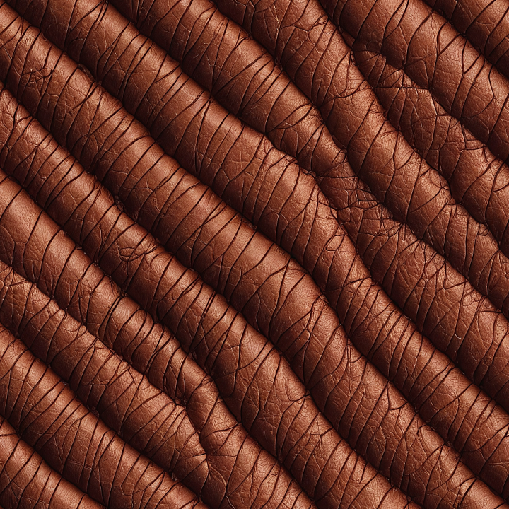 Cracked Brown Leather With Deep Wrinkles And Folds seamless PBR texture preview