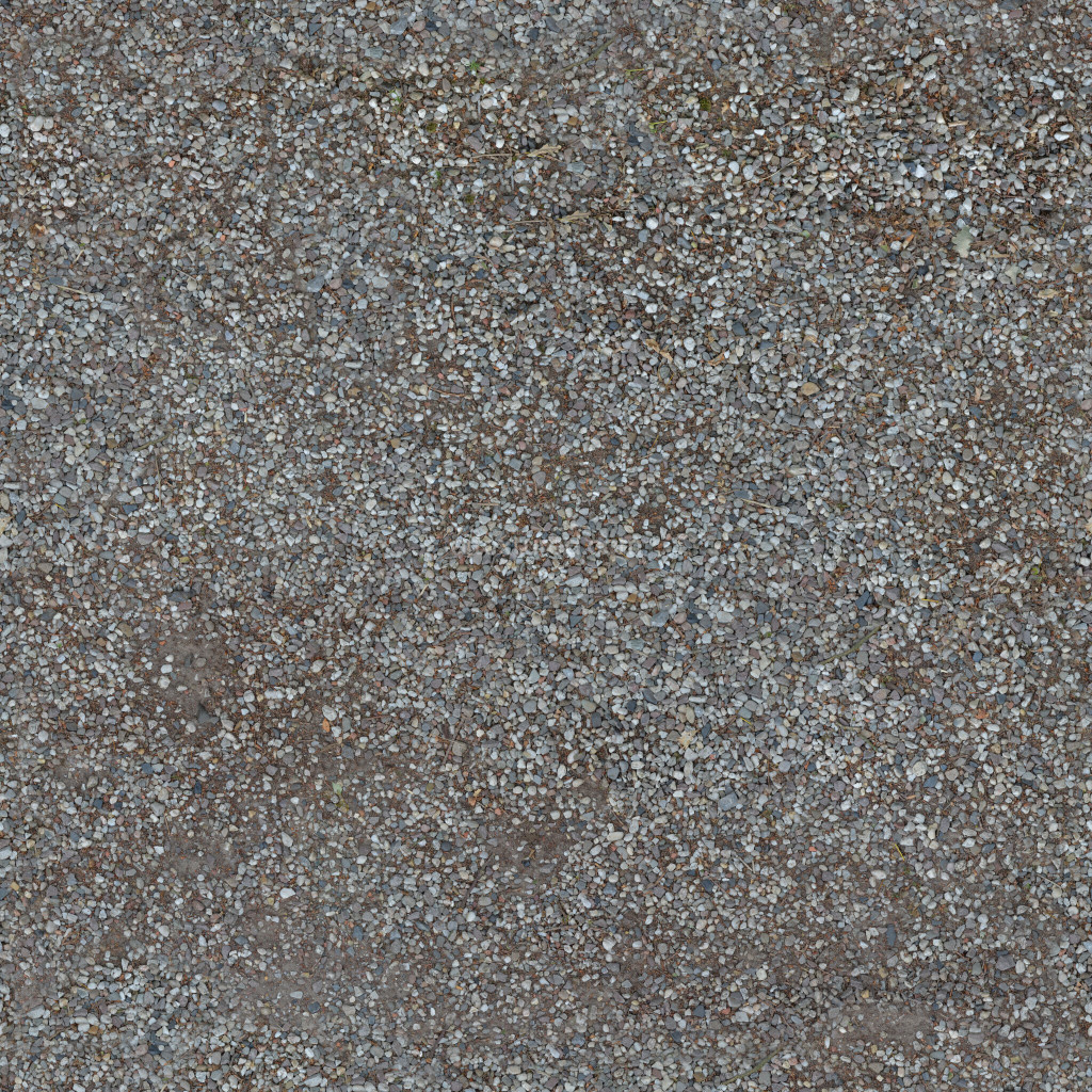 Seamless gravel texture with natural stones and pebbles