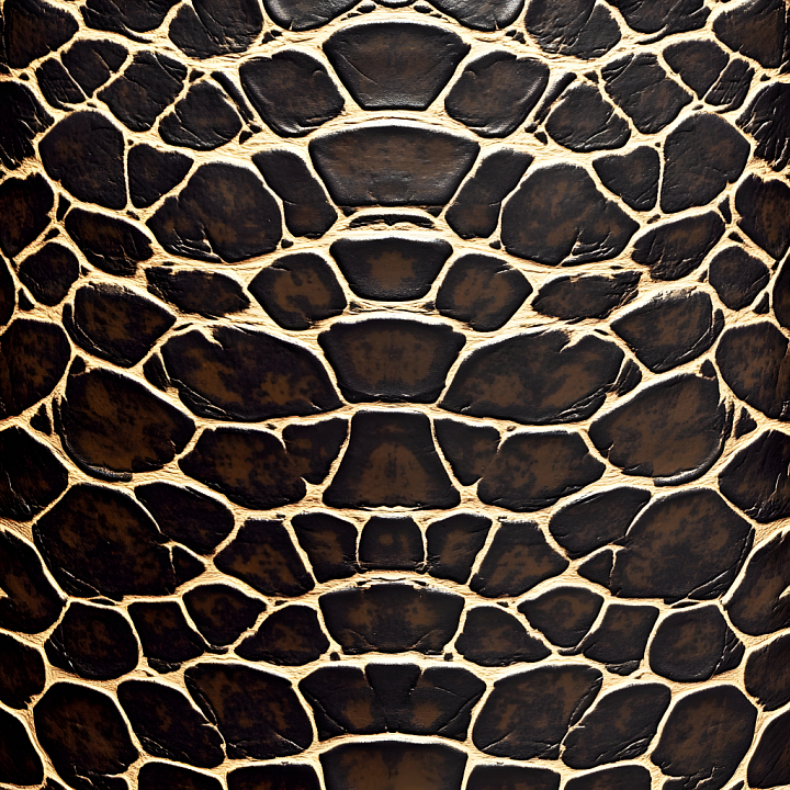 Dark Reptilian Skin with Rough, Tiled Scales seamless PBR texture preview