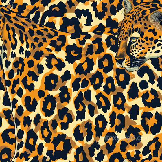 Leopard Print Camouflage PBR Texture with Stylized Animal Pattern and Warm Earth Tones Color Camouflage texture preview
