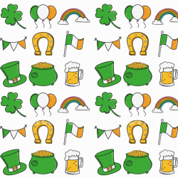 seamless Seamless 3D PBR Texture Featuring St Patrick Digital Paper Icons texture 8k free download PBR