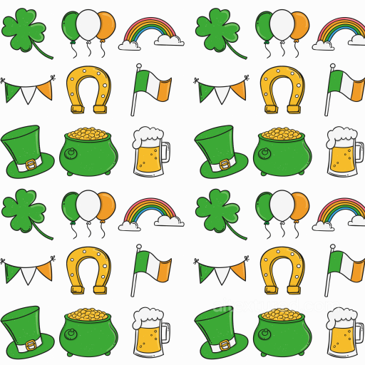 Featuring St Patrick Digital Paper Icons seamless St patrick digital paper bundle PBR texture