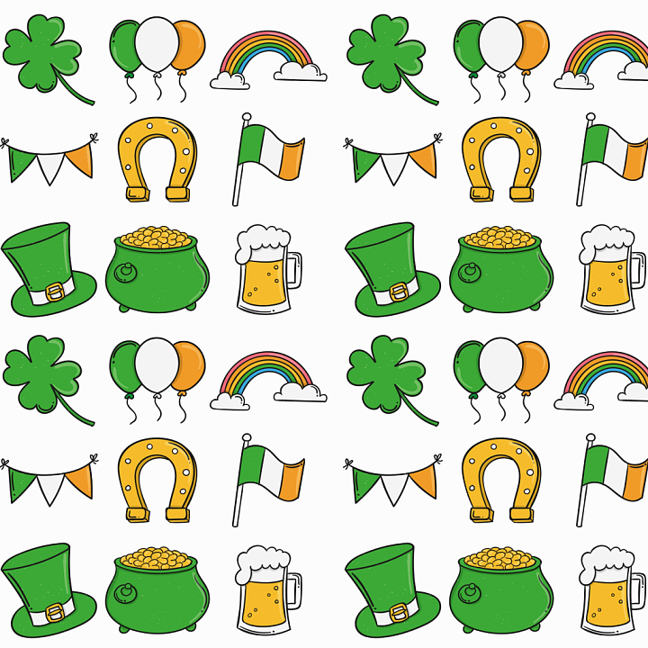 Featuring St Patrick Digital Paper Icons seamless PBR texture preview