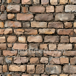 seamless Seamless 3D Weathered Stone Wall PBR Texture with Earthy Tones and Varied Brick Pattern texture 8k free download PBR