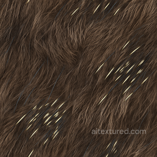 Animal skin - Porcupine Quills Coarse Fur Bristly Fur Mammal Skin Fur Guard Hairs Tail Fur Whiskers Man… texture preview