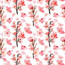 seamless Seamless 3D PBR Texture of Pink Watercolor Flower Pattern texture 8k free download PBR