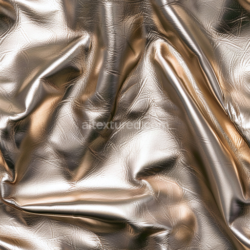 Seamless 3D Metallic Bronze Leather PBR Texture with Fine Grain and Wrinkles