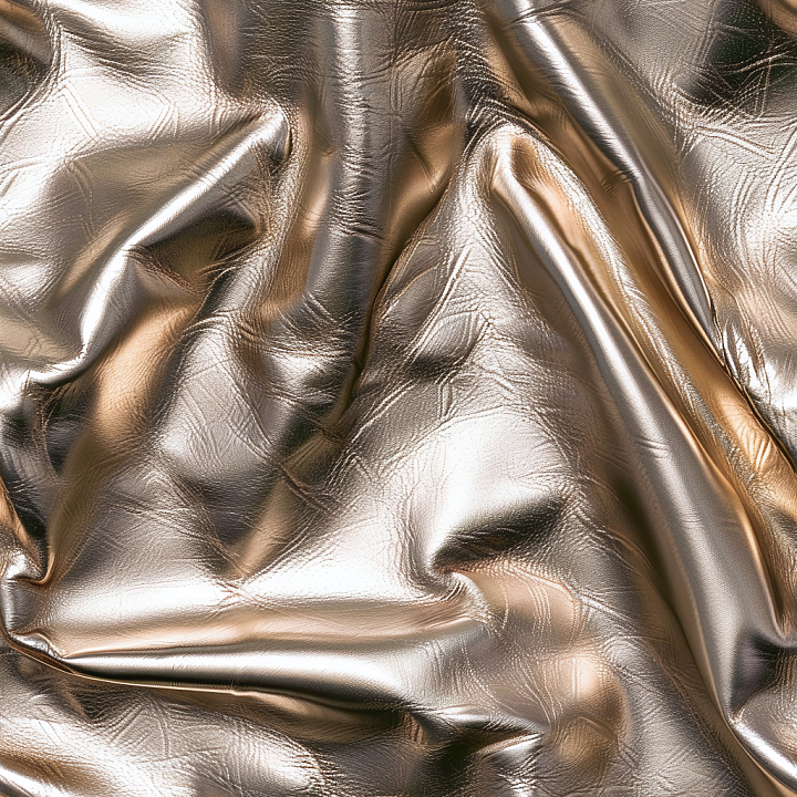 Metallic Bronze Leather with Fine Grain and Wrinkles seamless PBR texture preview