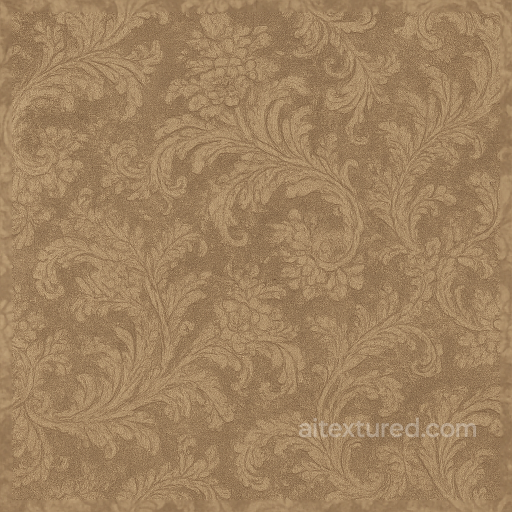 Wallpaper With Vintage Rococo Jacquard Faded Distressed seamless Wallpaper PBR texture