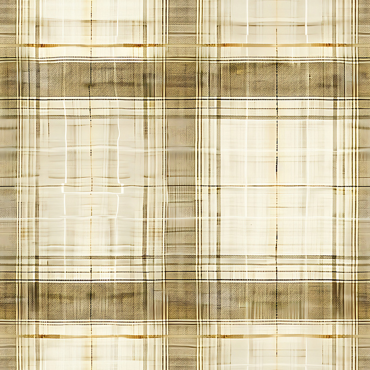 Plaid Fabric with Warm Beige and Brown Pattern seamless PBR texture preview