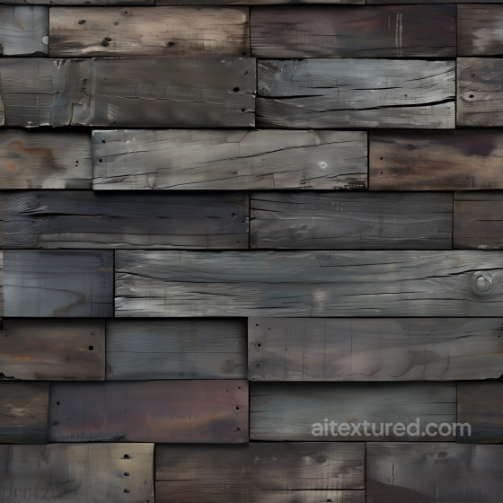 Weathered Dark Wood Planks Seamless Texture with Distressed Finish Wood texture preview