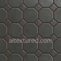 seamless Seamless 3d texture pbr 8k metal tiles mosaic with octagonal tiles and glossy finish texture 8k free download PBR