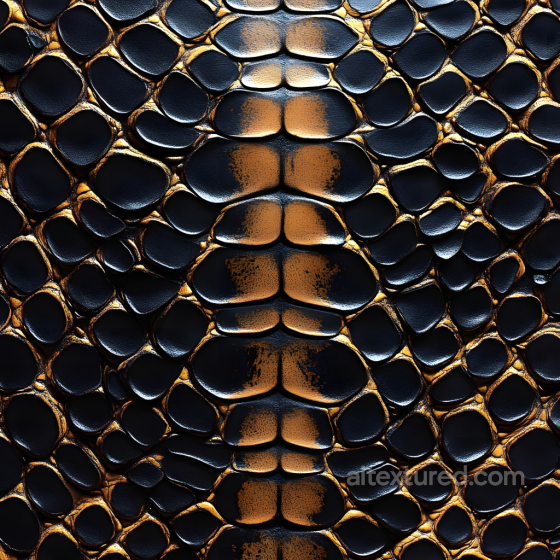 Reptile Skin PBR Texture Featuring Black and Gold Detailed Scales Skin texture preview