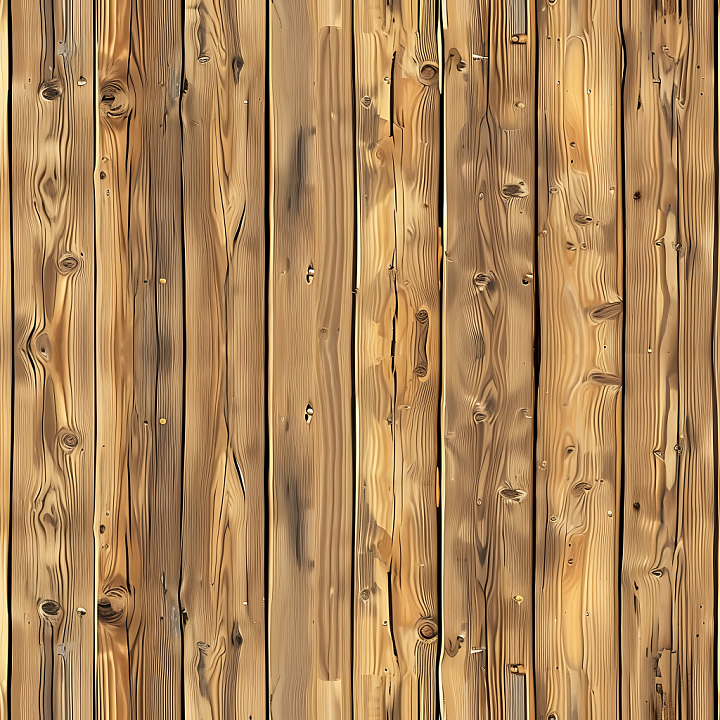 Rustic Pine Wood Planks with Knots and Grain seamless PBR texture preview