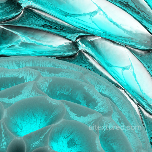 Seamless Turquoise Cracked Glass PBR Texture for 3D Use seamless Glass PBR texture