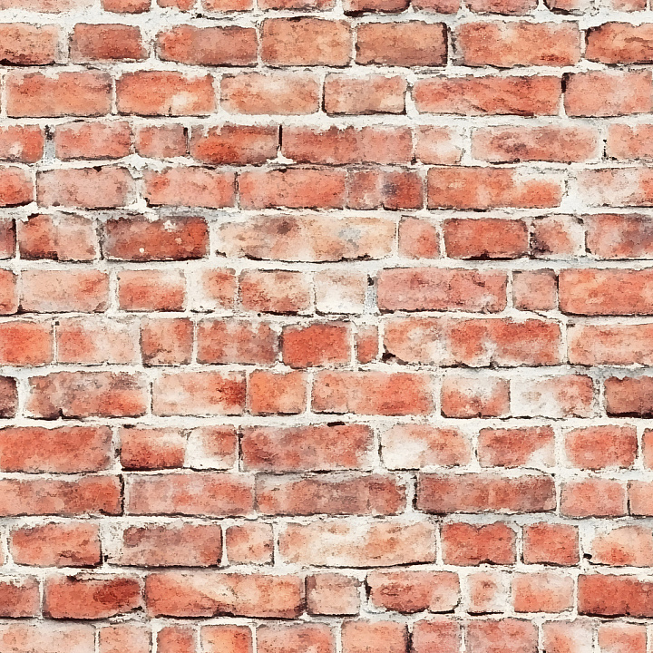 Cracked Red Brick Wall with Weathered Damage seamless PBR texture preview