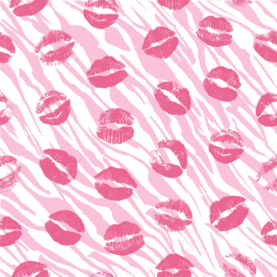 Featuring Pink Lipstick Kiss Prints on Zebra Stripes Baby girl texture preview