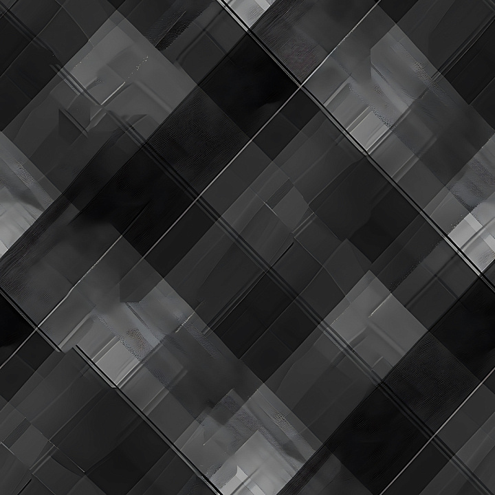 Black and gray Grooved Plaid Fabric Pattern seamless PBR texture preview