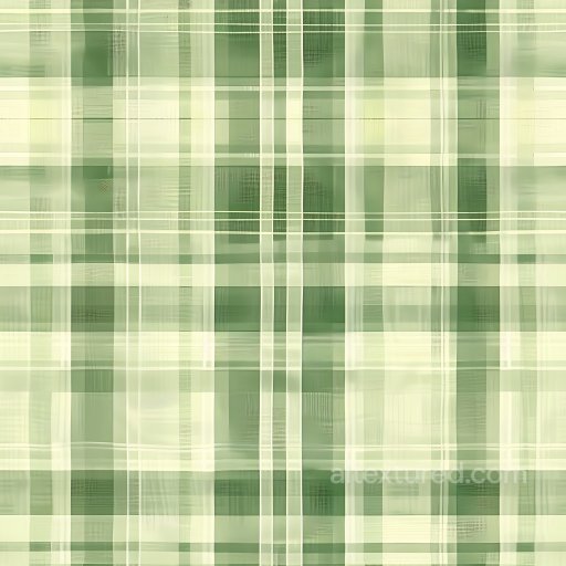 Seamless 3D PBR Texture of Soft Green and Beige Plaid Fabric Pattern texture preview