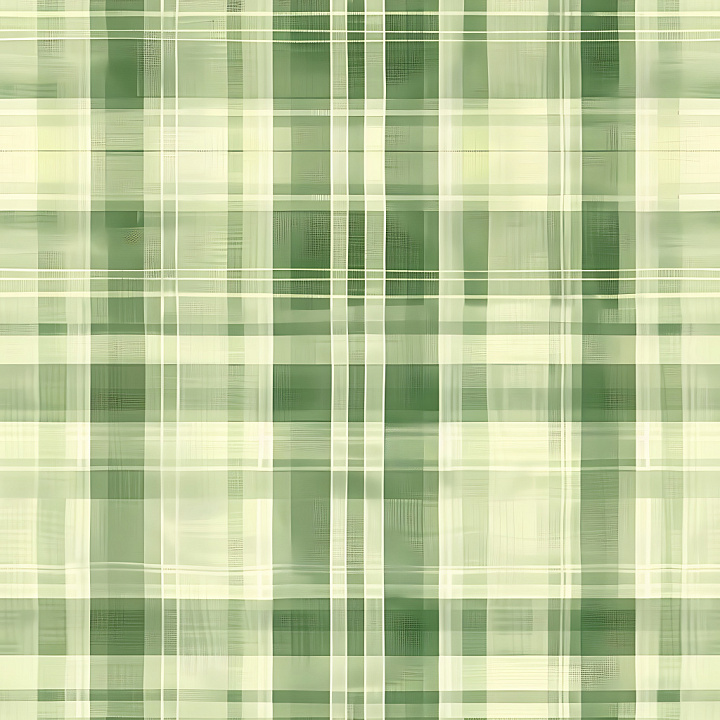 Soft Green and Beige Plaid Fabric Pattern seamless PBR texture preview