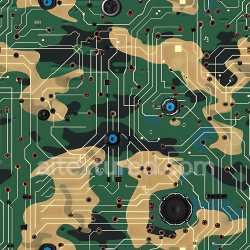 seamless Seamless 3D digital tech camouflage PBR texture with circuit board pattern texture 8k free download PBR