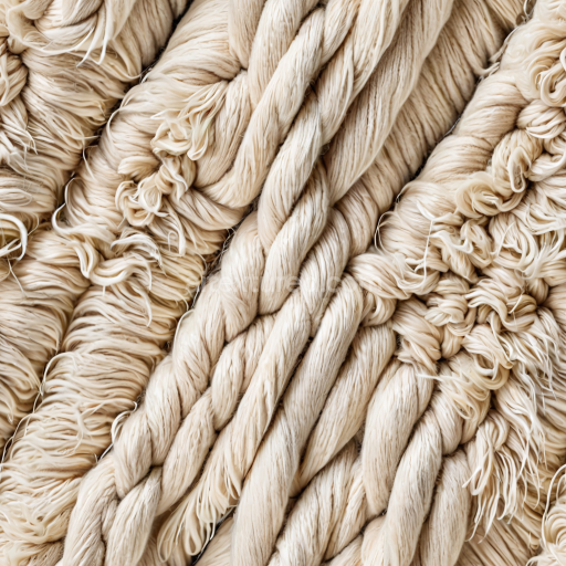 Seamless 3D Cream Twisted Fiber Leather PBR Texture with Frayed Details