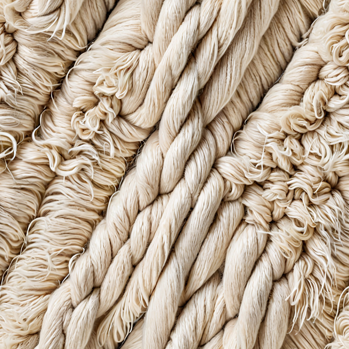 Cream Twisted Fiber Leather with Frayed Details seamless PBR texture preview