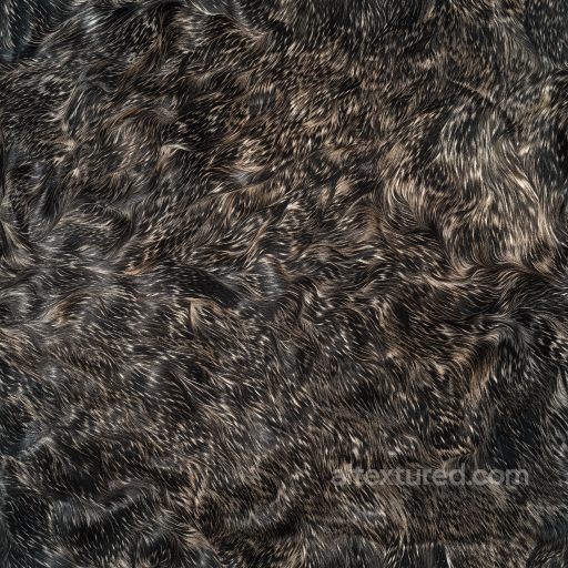Dark Brushed Leather Seamless Texture with Irregular Fur-Like Grain and Soft Matte Finish seamless Leather PBR texture