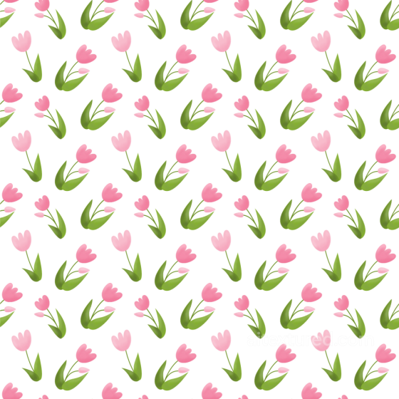 Featuring Pink Tulip Wild Flower Pattern on White Wild Flower texture preview