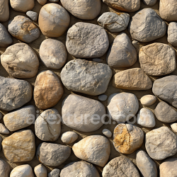 seamless Seamless 3D PBR Texture of Smooth River Pebble Stones with Natural Earth Tones texture 8k free download PBR