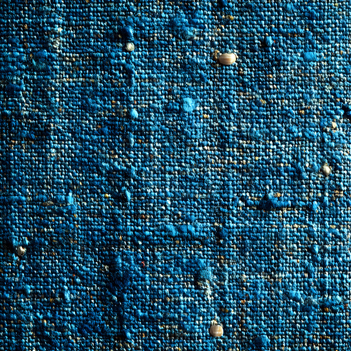 Cracked Denim Textile With Worn Blue Fibers And Holes seamless PBR texture preview
