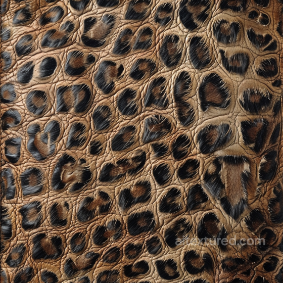 Leopard Print Fur Leather PBR Texture with Distinctive Fur Pattern and Natural Grain Leather texture preview