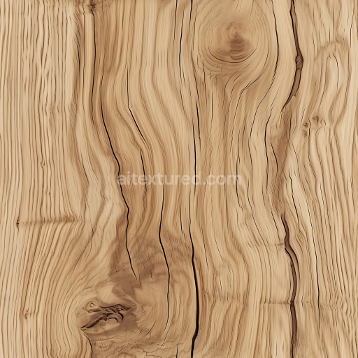Seamless 3D Light Pine Wood Planks PBR Texture with Natural Grain and Knots