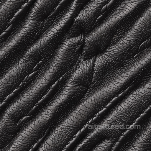 Wrinkled Black Leather Seamless Texture with Deep Grain and Glossy Finish seamless Leather PBR texture