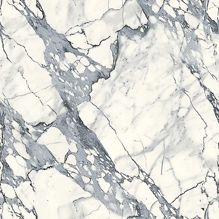 Bianco Lasa White Marble with Bold gray Veins seamless PBR texture preview