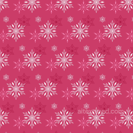 Christmas Pink Fabric Texture with White Snowflake Pattern seamless Christmas Pink PBR texture