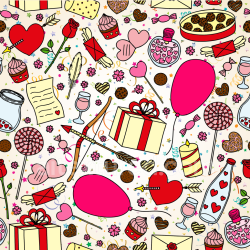 seamless Seamless 3D PBR Birthday Party Themed Illustration Texture with Colorful Gifts and Candies texture 8k free download PBR