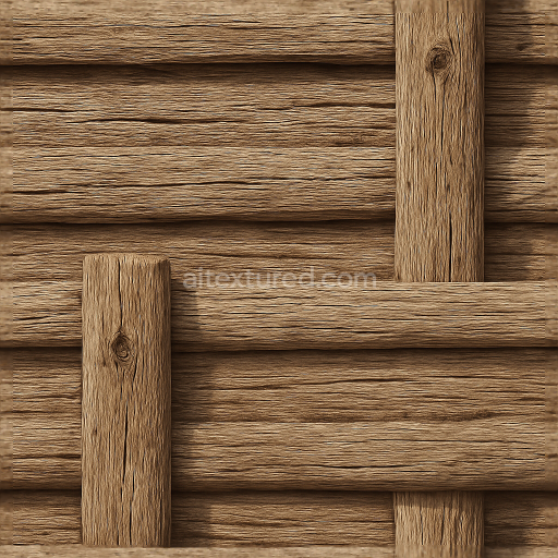 Seamless 8k 3d texture pbr split rail fence with dry wood and sunlit fence post natural aged appearance
