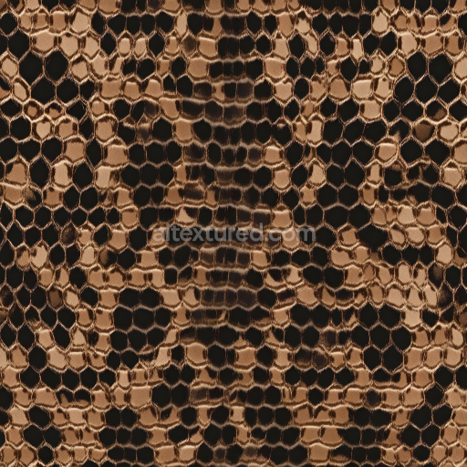 Seamless 3D Reptilian Skin PBR Texture with Realistic Scale Patterns and High Detail