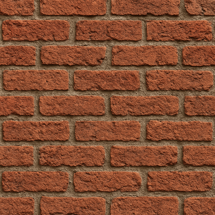 Rough Red Brick seamless PBR texture preview