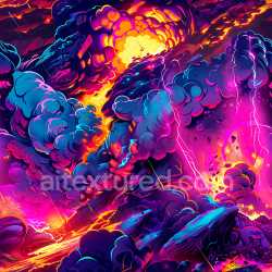 seamless Seamless 3D PBR Texture of Neon Explosion Graffiti with Vibrant Color Clouds texture 8k free download PBR