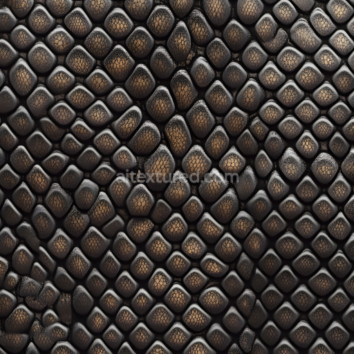 Seamless 3D Reptilian Cracked Skin PBR Texture with Detailed Scales and Cracks