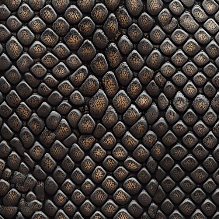 Reptilian Cracked Skin with Detailed Scales and Cracks seamless PBR texture preview