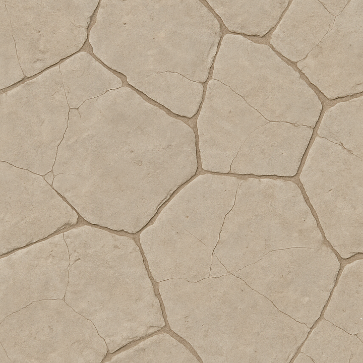 Flagstone Flat With Smooth Wear And Light Grout Joints Natural Stone As… seamless PBR texture preview