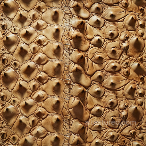 Vintage Studded Tan Leather Texture with Distinctive Natural Grain and Wrinkles seamless Leather PBR texture